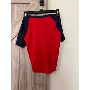 NWOT American apparel dog Tee Raglan Baseball navy red extra large